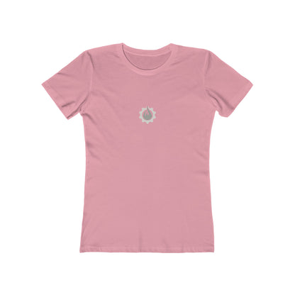 Fireball Gear - Flame &amp; Gear - Grau &amp; Weiß - Damen Slim Fit T-Shirt