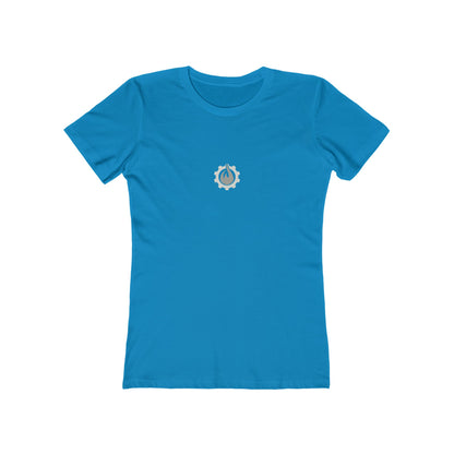 Fireball Gear - Flame &amp; Gear - Grau &amp; Weiß - Damen Slim Fit T-Shirt