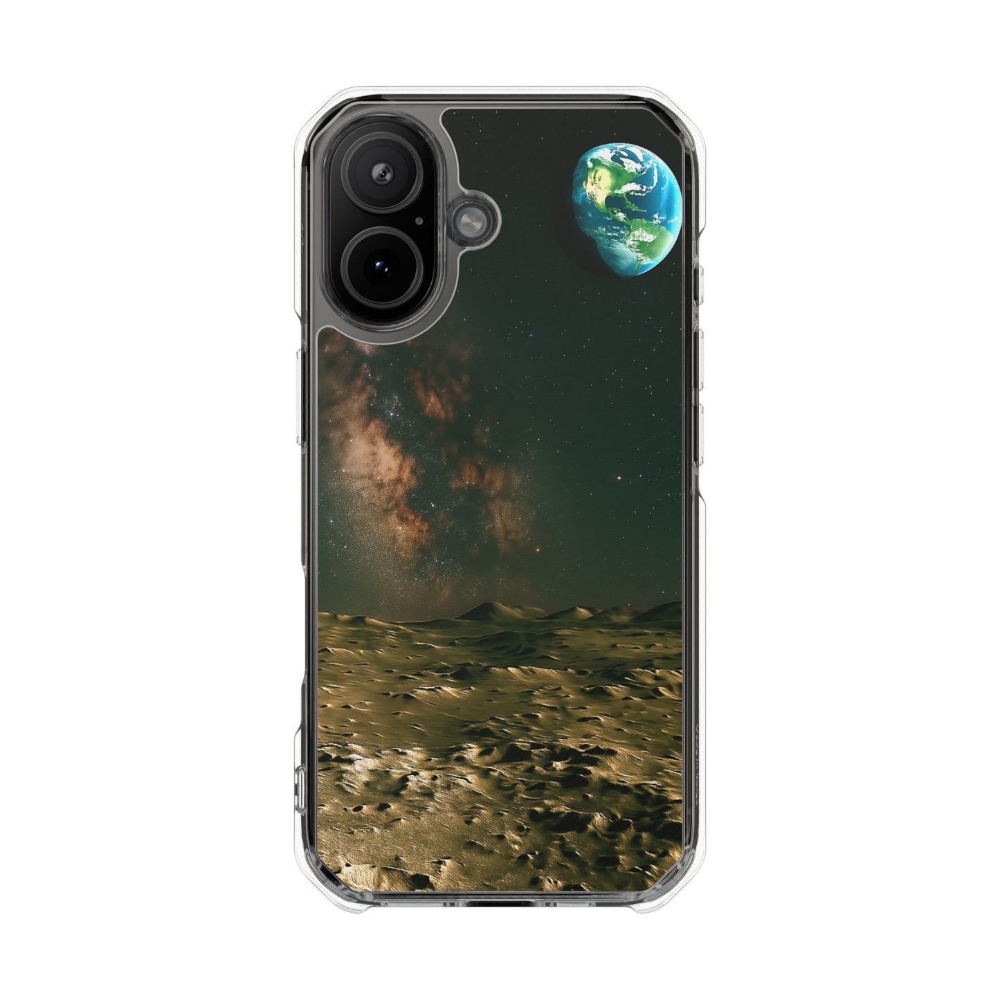 Standing on the Moon - Magnetic Clear Impact iPhone Cases