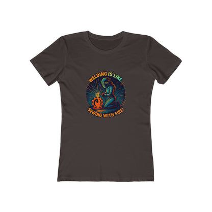 Schweißen ist wie Nähen mit Feuer - Damen Slim Fit T-Shirt