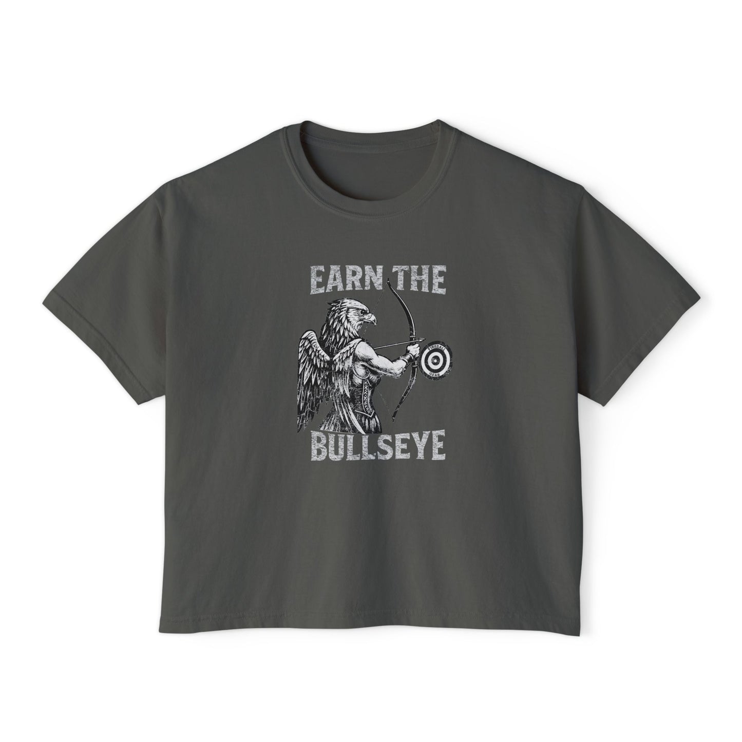 Beast Mode Series - Verdiene dir das Bullseye - Boxy T-Shirt für Damen