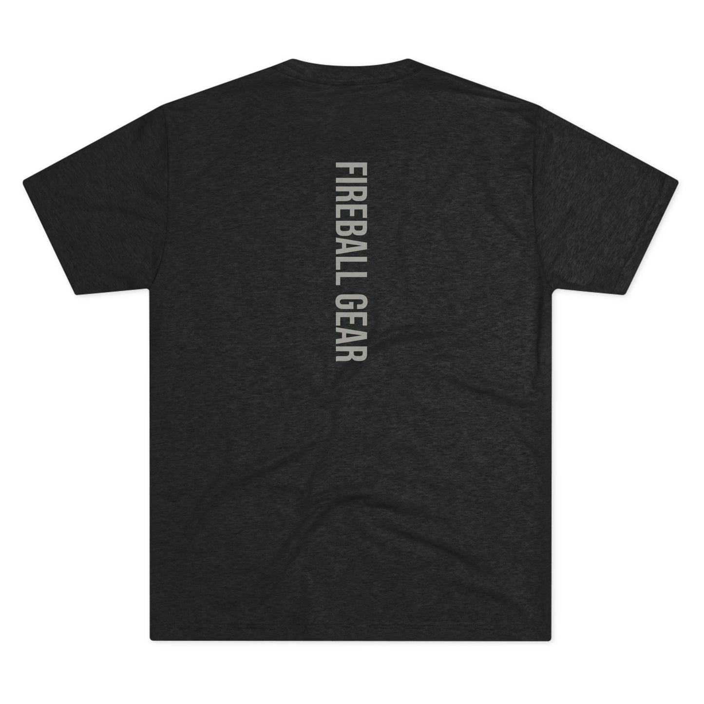Fireball Gear - Flamme &amp; Ausrüstung zentriert - Grau &amp; Weiß - Unisex Triblend T-Shirt