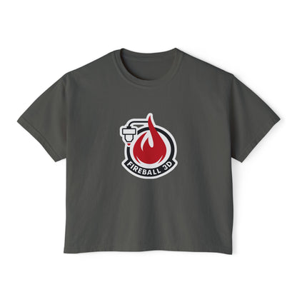 Fireball 3D Logo - Women’s Boxy T-shirt
