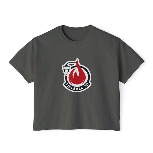 Fireball 3D Logo - Women’s Boxy T-shirt