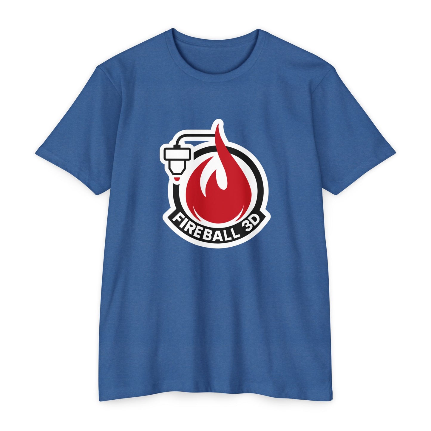 Fireball 3D Logo T-Shirt – Maker | 3D Printing Tee – Premium CVC – Fireball Gear
