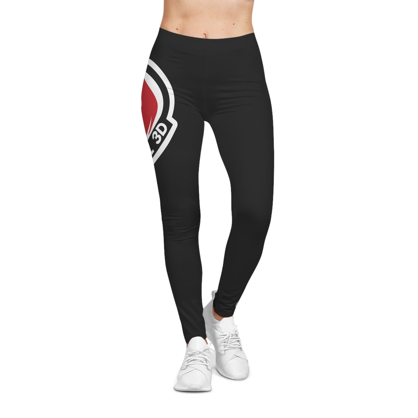 Leggings Fireball 3D para mujer, color negro