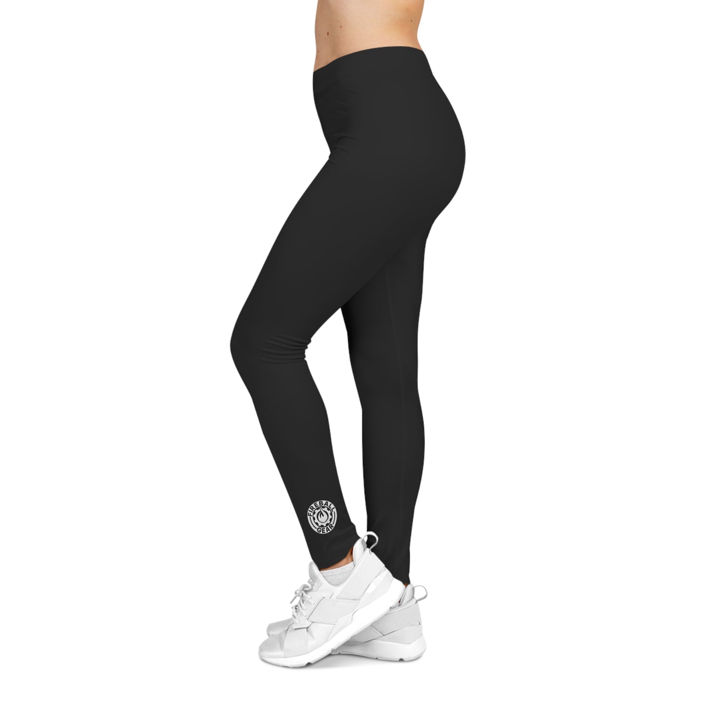 Leggings Fireball 3D para mujer, color negro