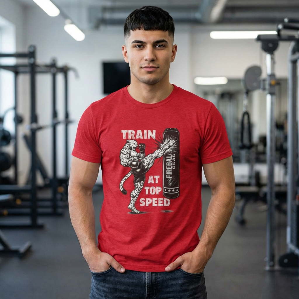 Beast Mode Series - Train at Top Speed - Fitness Triblend T-shirt