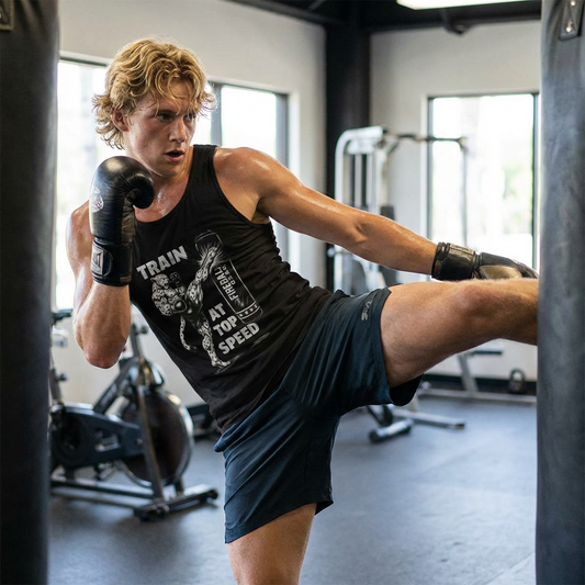 Beast Mode Series - Train at Top Speed - Fitness Jersey Tank Top
