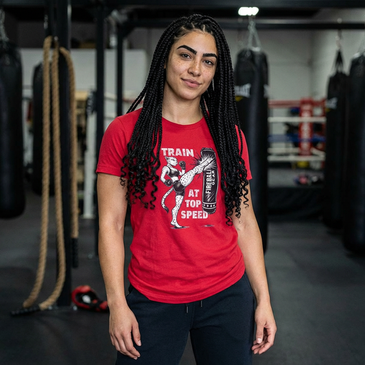 Beast Mode Series - Train at Top Speed -  Women's Slim Fit - Fitness T-shirt