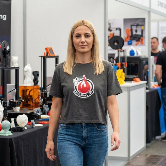 Fireball 3D Logo - Women’s Boxy T-shirt