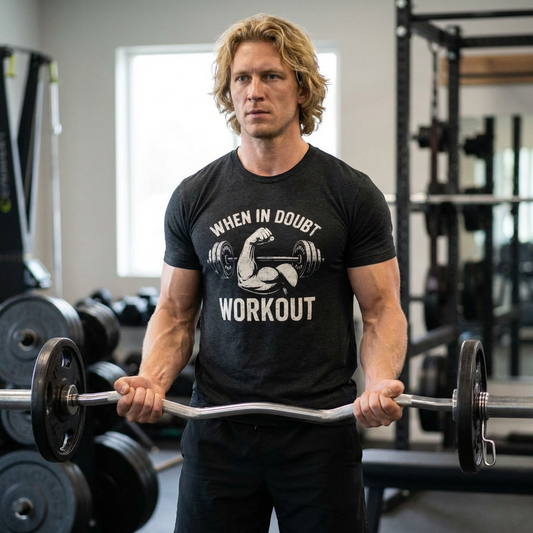 When in Doubt Workout - Triblend - Fitness T-shirt