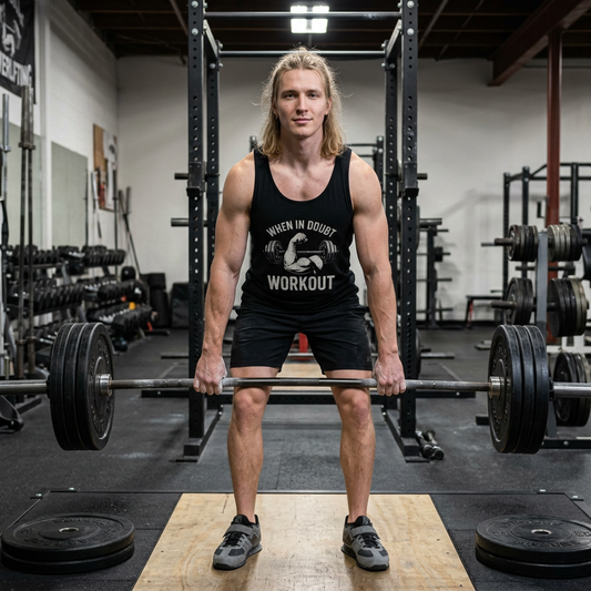 When in Doubt, Workout - Jersey Fitness Tank Top