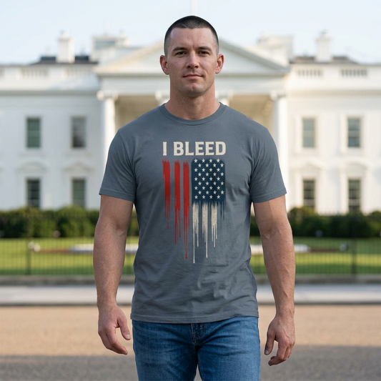 I Bleed - Rojo, blanco y azul - Camiseta unisex