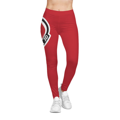 Fireball 3D Damen Leggings - Rot