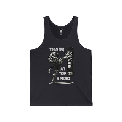 Train at Top Speed - Unisex Jersey Tank Top