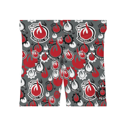 Fireball 3D - Mashup - Women's Biker Shorts