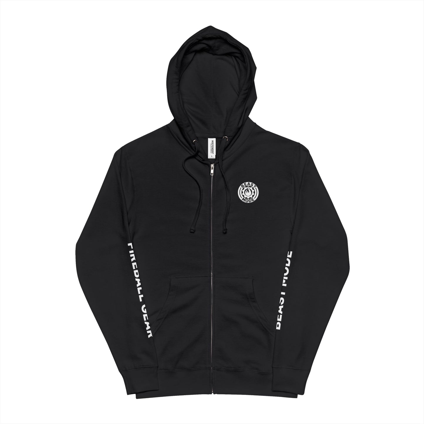 Beast Mode Series - Train at Top Speed - Fitness Zip-Up Lightweight Fleece Hoodie