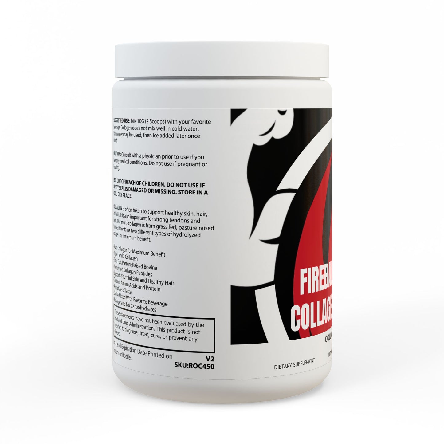 Suplemento de péptidos de colágeno tipo I y III (350 g, 12,3 oz)