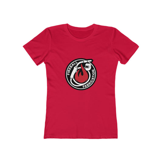 Camiseta ajustada para mujer con el logotipo de Fireball Fabrication