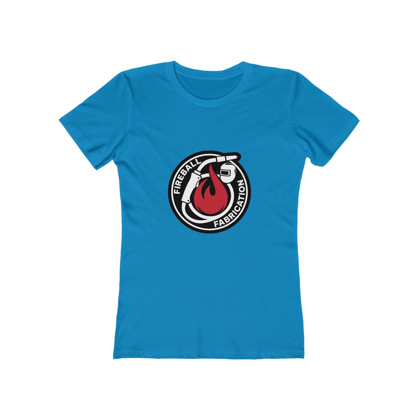 Camiseta ajustada para mujer con el logotipo de Fireball Fabrication