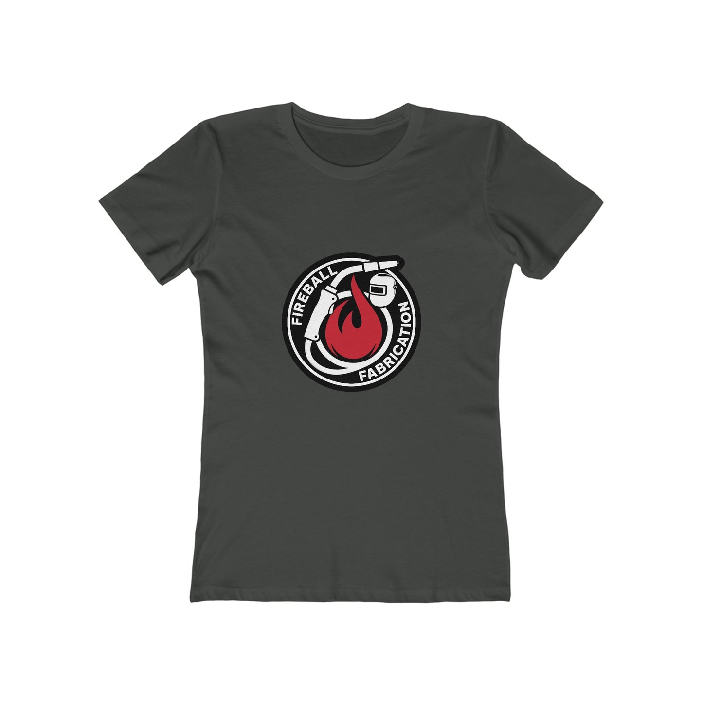 Camiseta ajustada para mujer con el logotipo de Fireball Fabrication