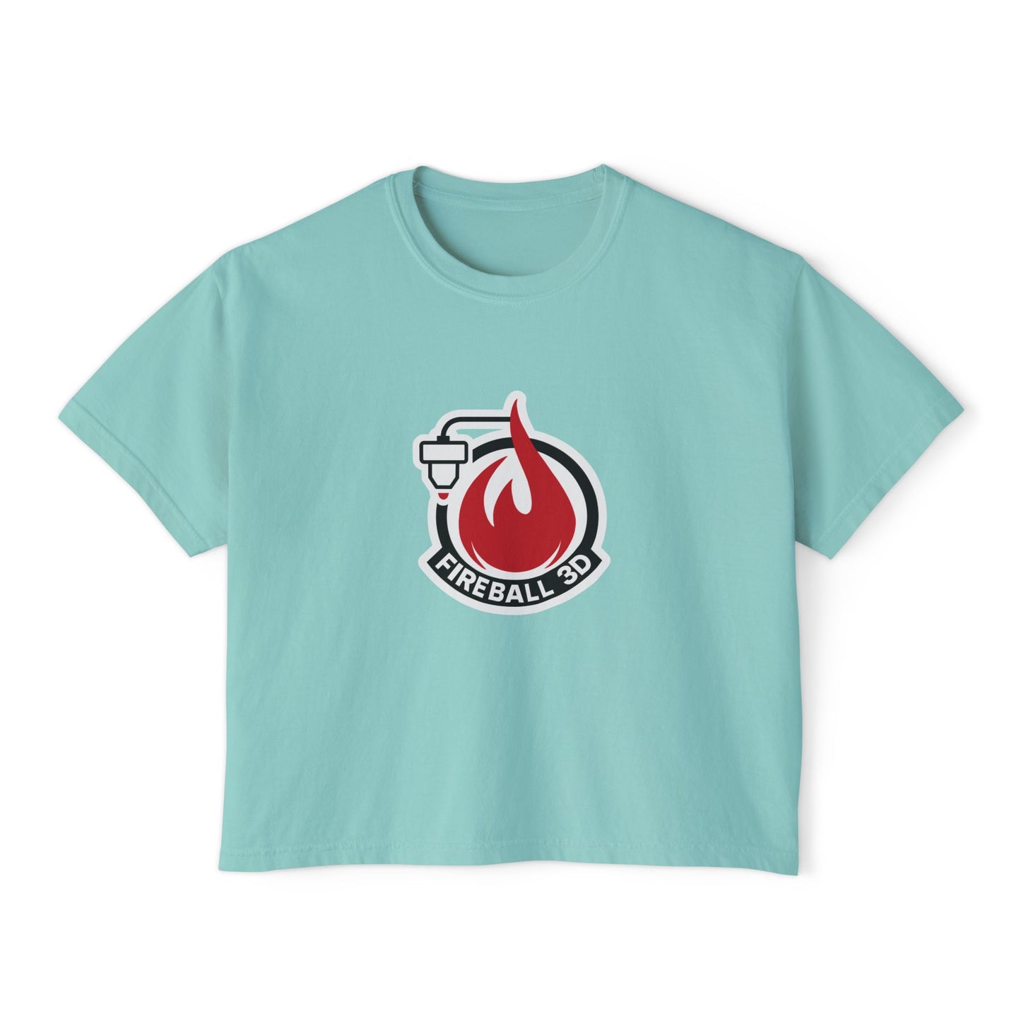 Fireball 3D Logo - Women’s Boxy T-shirt