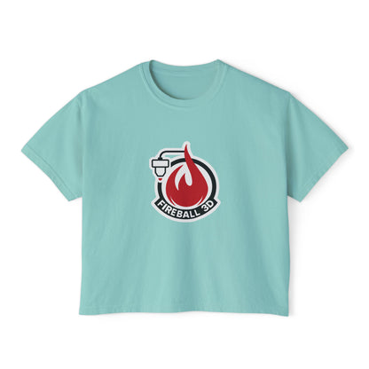 Fireball 3D Logo - Women’s Boxy T-shirt