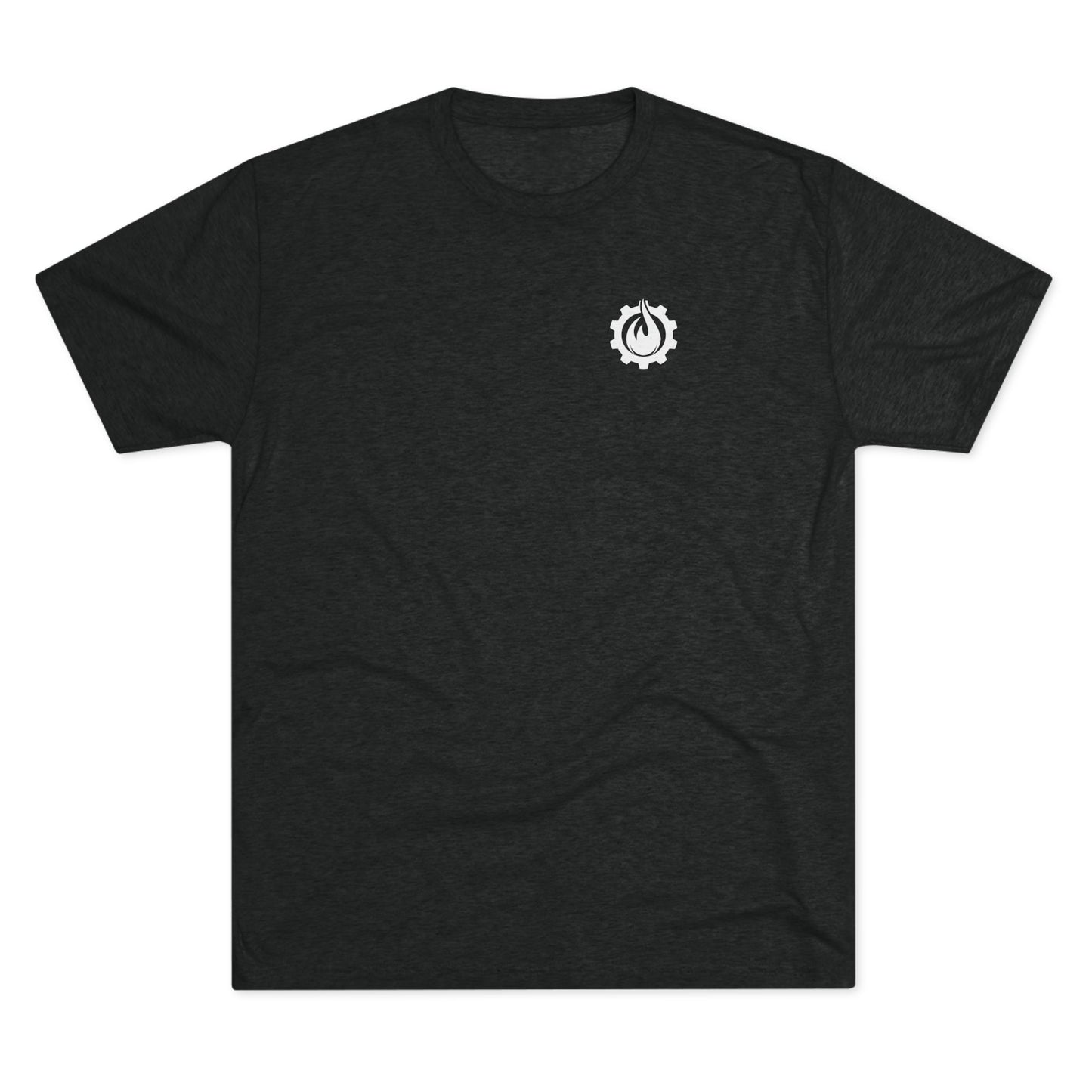 Fireball Gear - Flame &amp; Gear - Camiseta unisex de mezcla triple blanca