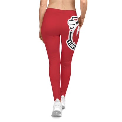Fireball 3D Damen Leggings - Rot