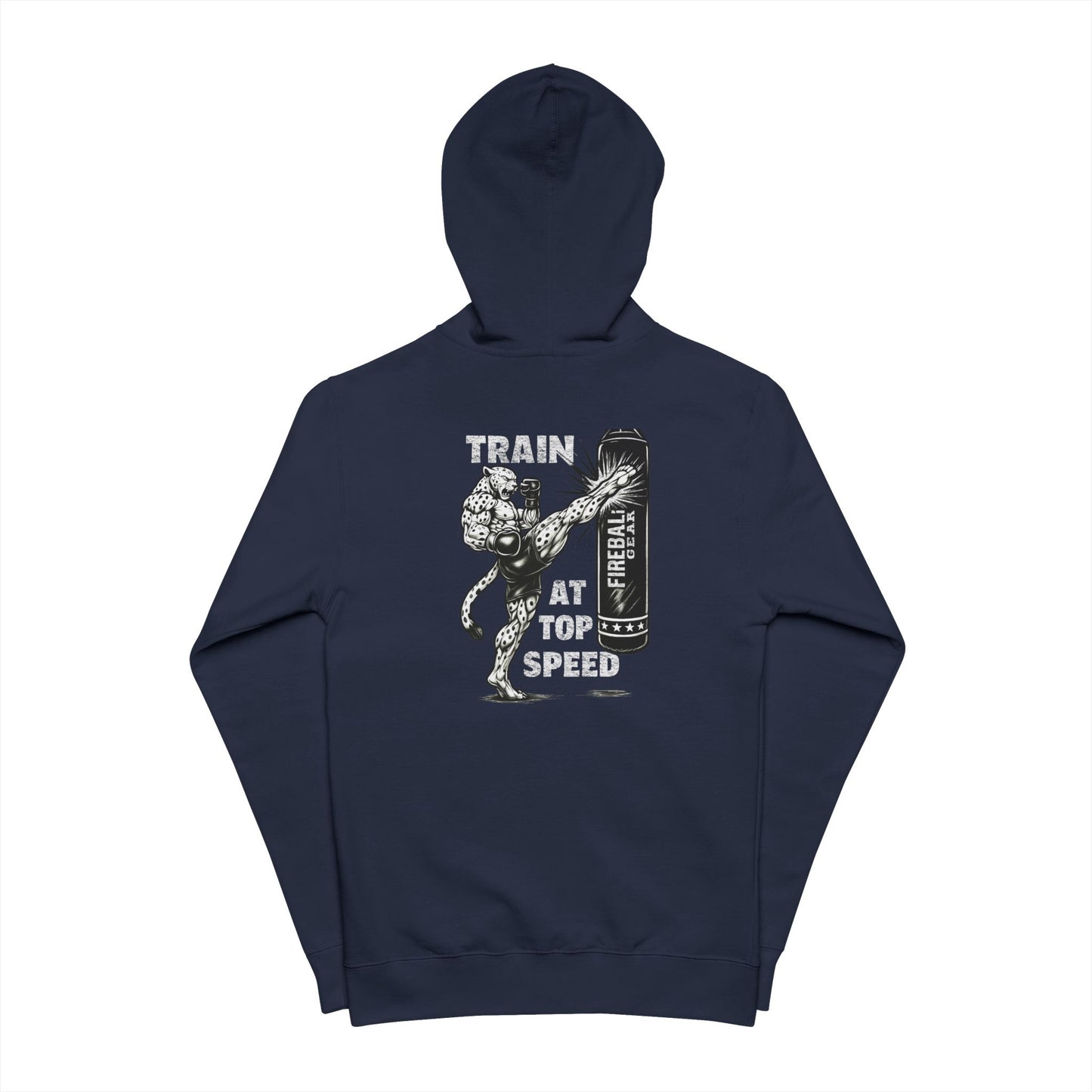Beast Mode Series - Train at Top Speed - Fitness Zip-Up Lightweight Fleece Hoodie