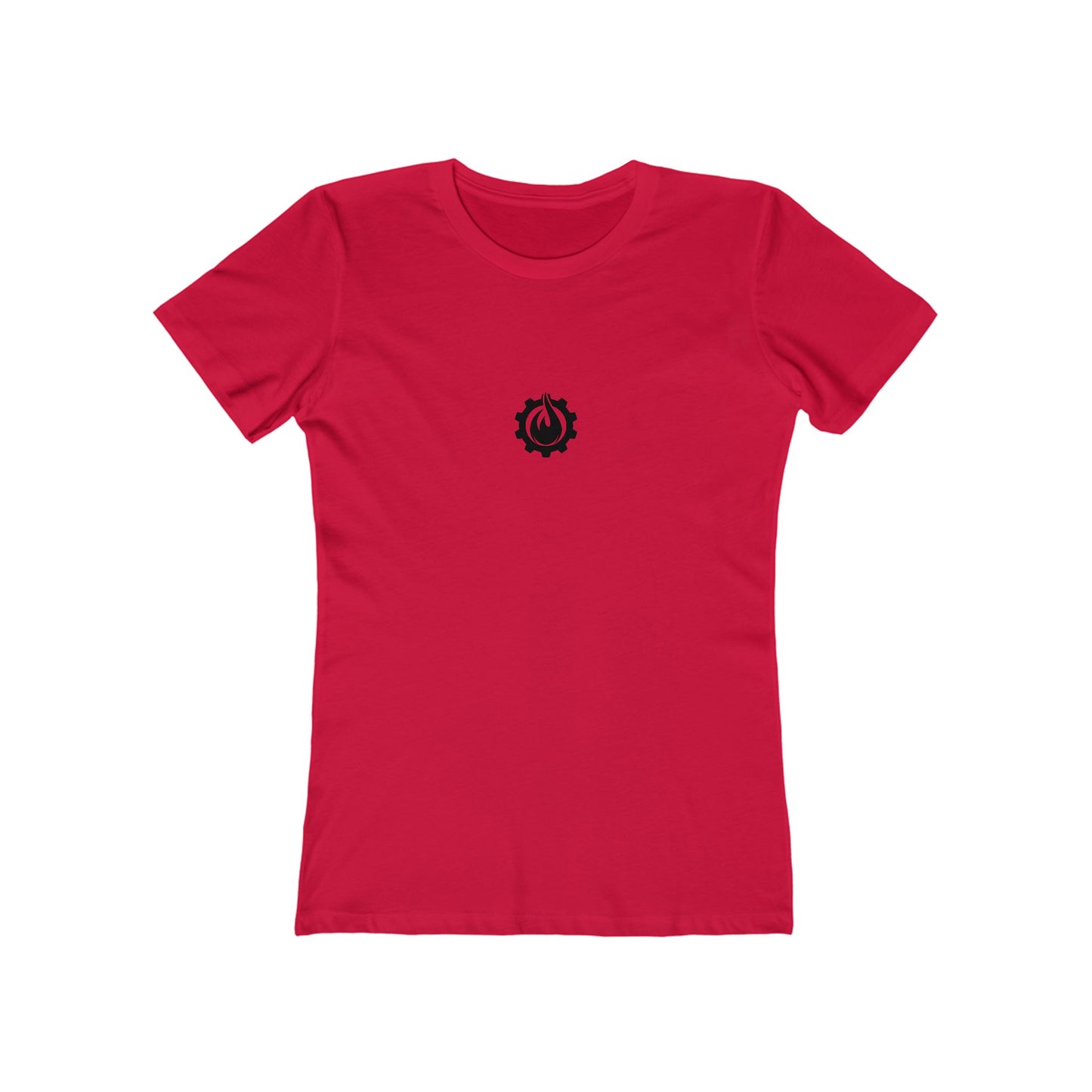 Fireball Gear - Flame &amp; Gear - Camiseta ajustada para mujer - Negra