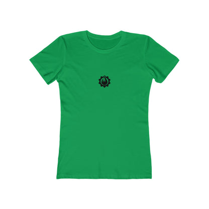 Fireball Gear - Flame &amp; Gear - Camiseta ajustada para mujer - Negra