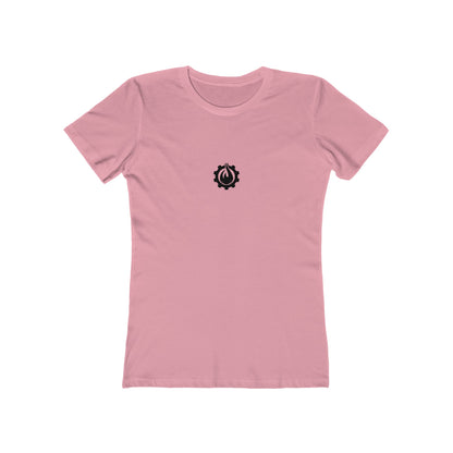 Fireball Gear - Flame &amp; Gear - Camiseta ajustada para mujer - Negra