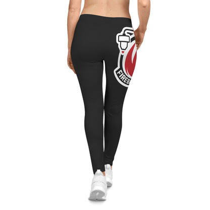 Leggings Fireball 3D para mujer, color negro