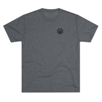 Fireball Gear - Flame &amp; Gear - Camiseta unisex de mezcla triple negra