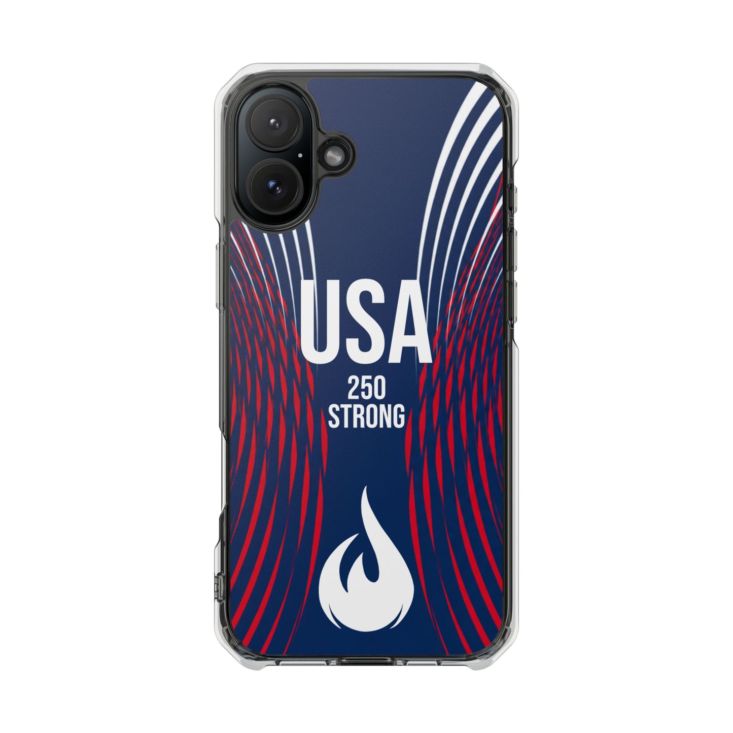 USA 250 Strong - Anniversary Edition - Magnetic Clear Impact iPhone Cases