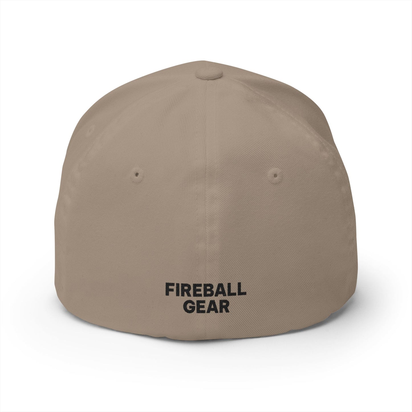 Fireball 3D - Brand Logo - Red & White - Light Colors - FlexFit Cap