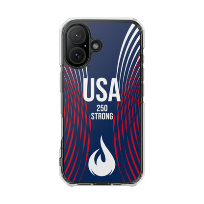 USA 250 Strong - Anniversary Edition - Magnetic Clear Impact iPhone Cases