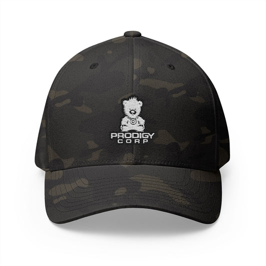 Alien Earth Prodigy Corp - FlexFit Embroidered Baseball Cap - White Thread