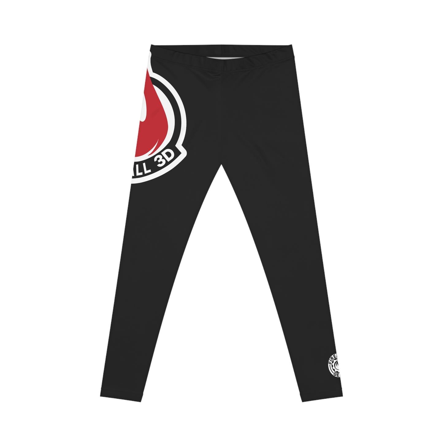 Leggings Fireball 3D para mujer, color negro