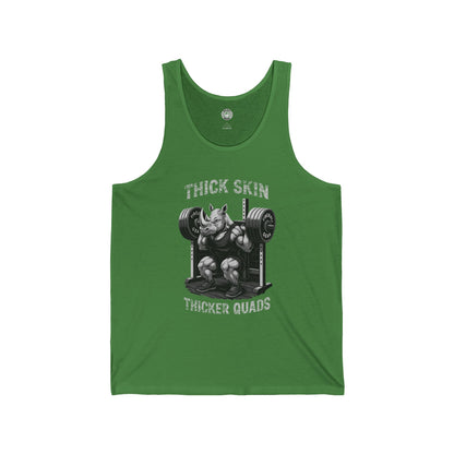 Beast Mode Series - Thick Skin, Thicker Quads - Unisex Jersey Tank Top