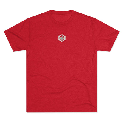 Fireball Gear - Flamme &amp; Ausrüstung zentriert - Grau &amp; Weiß - Unisex Triblend T-Shirt