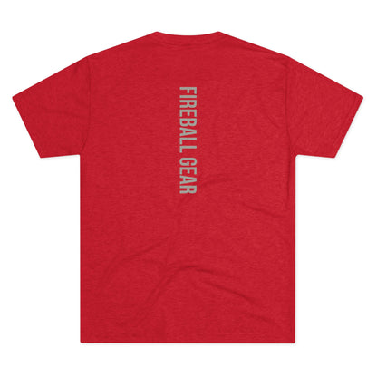 Fireball Gear - Flamme &amp; Ausrüstung - Grau &amp; Weiß - Unisex Triblend T-Shirt