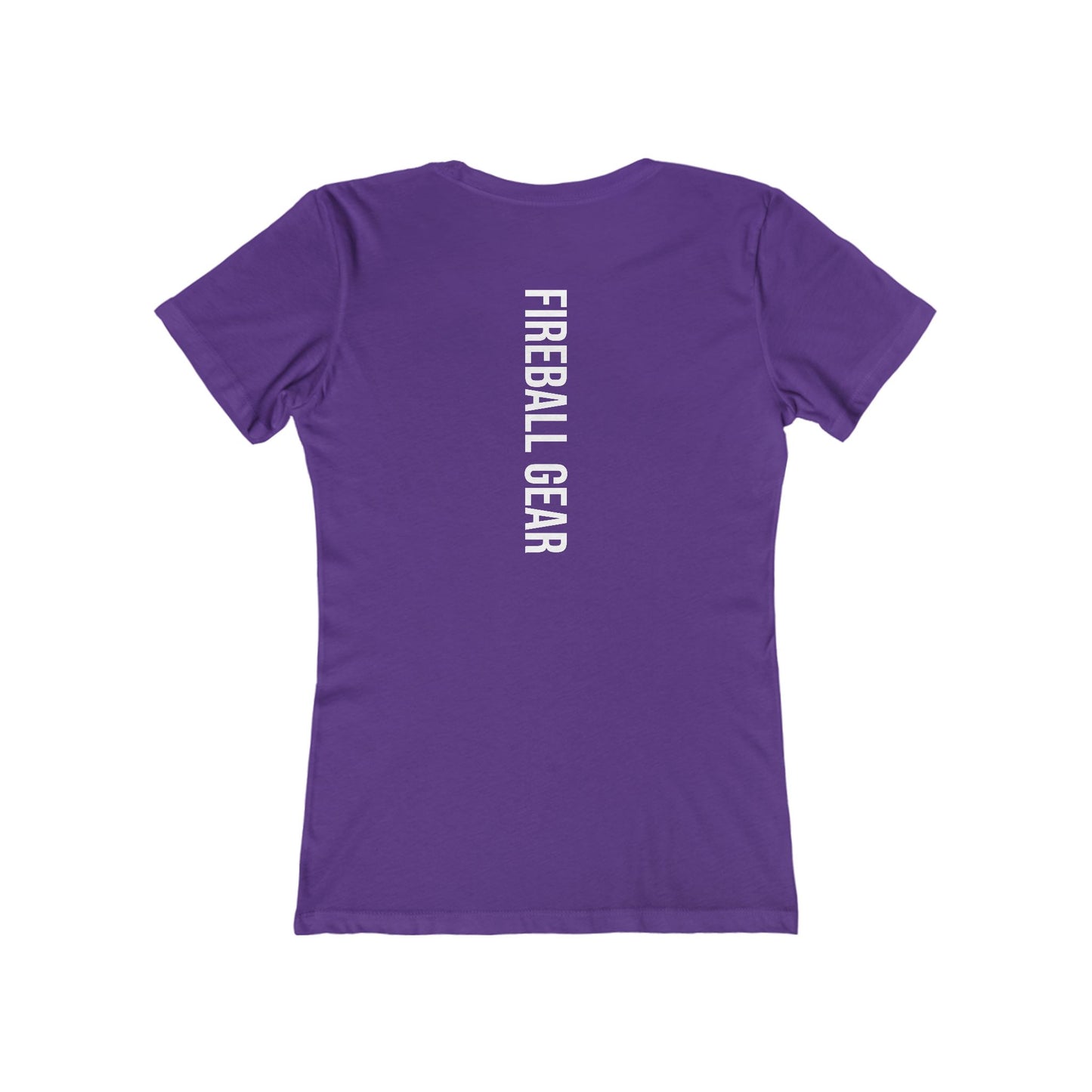 Fireball Gear - Flame &amp; Gear - Camiseta ajustada para mujer - Blanca