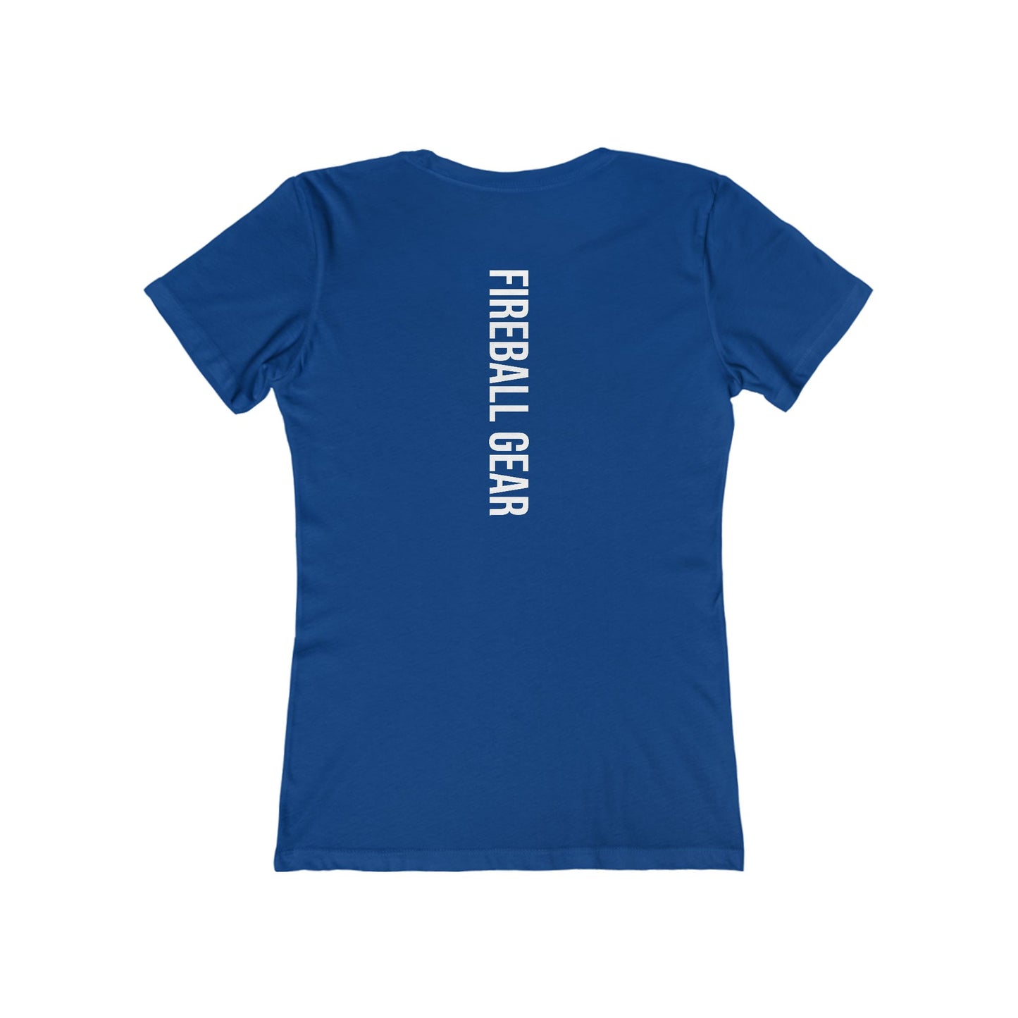 Fireball Gear - Flame &amp; Gear - Camiseta ajustada para mujer - Blanca