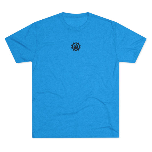 Fireball Gear - Flamme &amp; Ausrüstung zentriert - Schwarz - Unisex Triblend T-Shirt