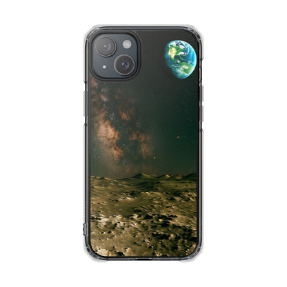 Standing on the Moon - Magnetic Clear Impact iPhone Cases