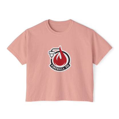 Fireball 3D Logo - Women’s Boxy T-shirt
