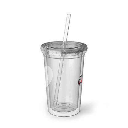 Fireball Fitness v1.1 – 16 oz isolierter Acrylbecher mit Deckel und Strohhalm